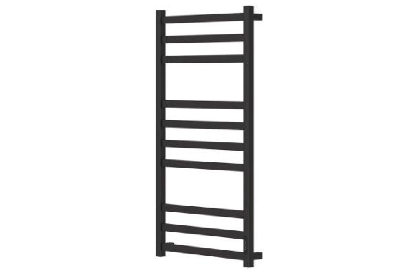 Electric heated towel rail POINT Mercury P10, black PN83850B 53x100x8 cm