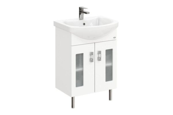 Floor stand ONIKA Crystal 105555 52 cm, frame color white, facade white