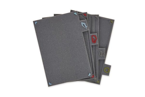 Set of cutting boards on a stand BERKRAFT Marble 29x0.6x19.5 cm, Plastic, 4 pcs.