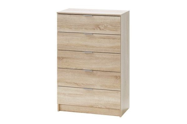 Chest of drawers with 5 drawers Loft oak sonoma