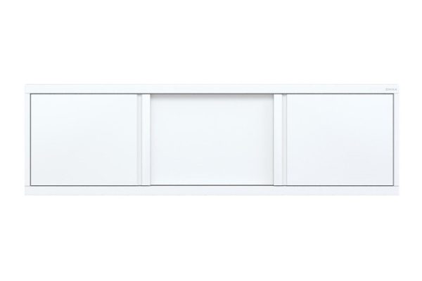 Bath screen ONIKA Odio 180 white, 179.5x49.5 cm