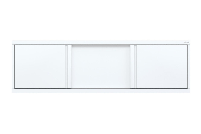 Bath screen ONIKA Odio 180 white, 179.5x49.5 cm