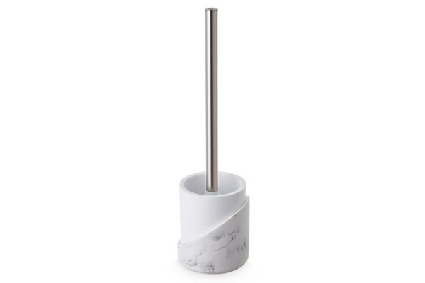 Toilet brush Marble light 9.9x36.4x9.9 cm, Polyresin