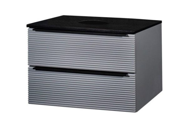 Hanging cabinet RUNO Orleans 70 cm, frame color gray, black, facade gray