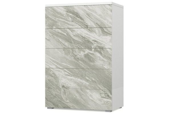 Chest of drawers Oscar Marble 75.2x109.2x44 cm, statuary, white smooth