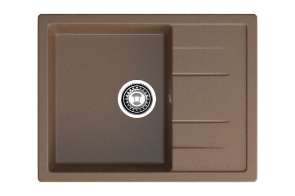 Inset sink with drainer GRANFEST Quadro GF-Q-650L 65x50x20 cm