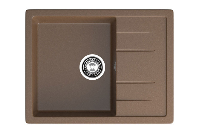 Inset sink with drainer GRANFEST Quadro GF-Q-650L 65x50x20 cm