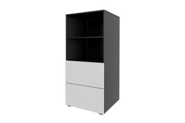 Children's chest of drawers Oscar Moon mini 60x130x56.6 cm, anthracite, talc