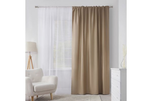 Curtain ESTUDI BLANCO Malfa 180x280 cm, 1 piece, beige