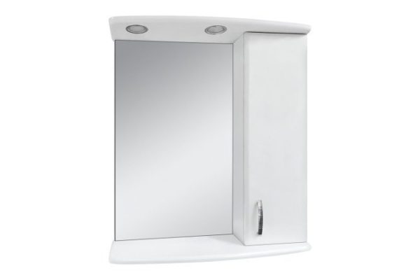 Mirror-cabinet Astra 60 E-Ast04060-01SvP with LED backlighting 62x72x19 cm, Right