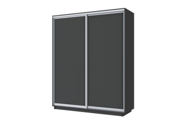Sliding wardrobe 2-door Slide 180x240x60 cm, gray diamond