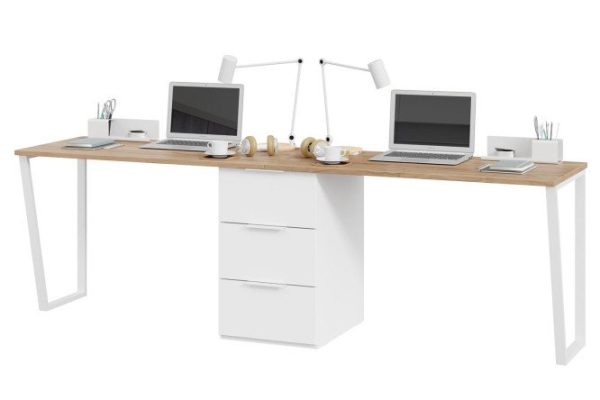 Porto desk set with 1 universal cabinet