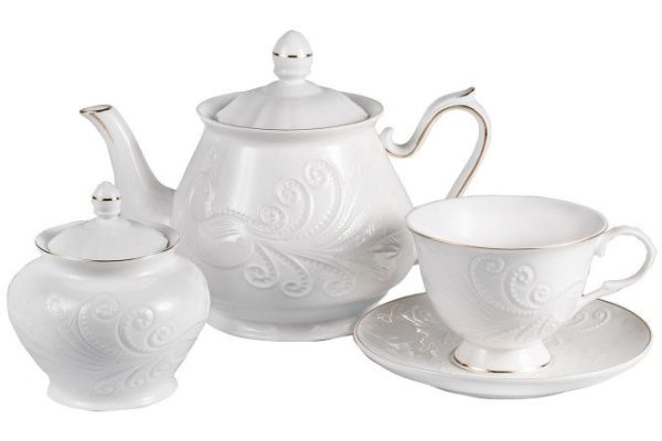 Tea set Grace 6 persons, 14 pcs., Porcelain
