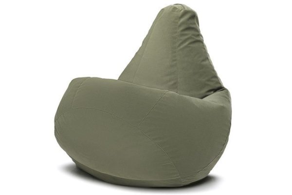 Bean bag chair pear Velor Diagonal XXL (Large)