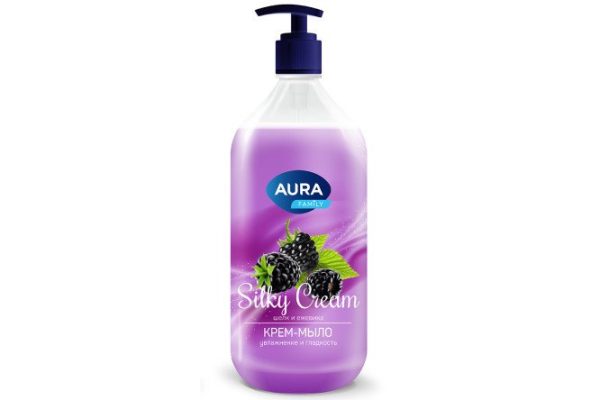 Cream soap Silky cream Silk and blackberry
