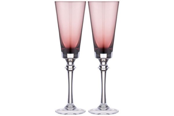 Set of champagne glasses Lefard Trendy Purple 230 ml, Glass, 2 pcs.