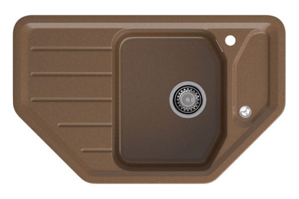 Corner sink with wing GRANFEST Corner GF-C-800E 80x50x20 cm