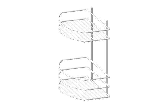 Straight 2-tier shelf P0002031 wall-mounted 25x30x15 cm