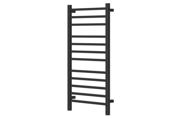 Electric heated towel rail POINT Vega P12, black PN71850B 53x99x8 cm