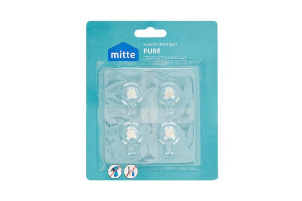 Set of MITTE Pure self-adhesive fasteners