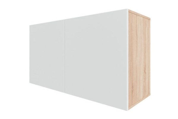 Cabinet Oscar Moon 120x64 with doors, Sonoma oak / white talc