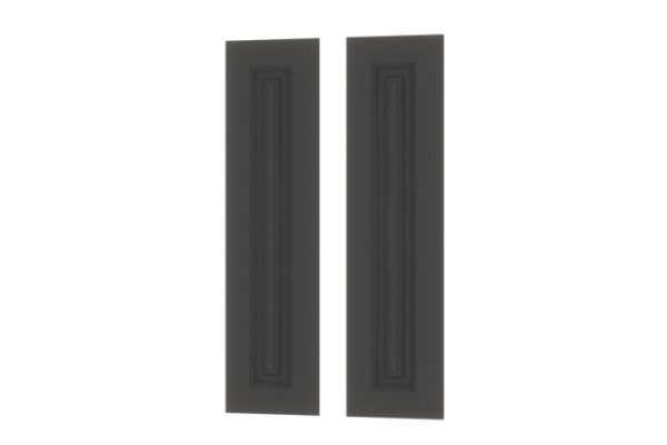 Set of Marengo fronts for wall-mounted corner L-shaped cabinet 27.1x95.6 cm, Marengo color