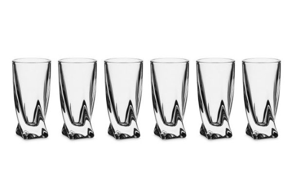 Set of Quadro shot glasses 50 ml, Glass, 6 pcs.