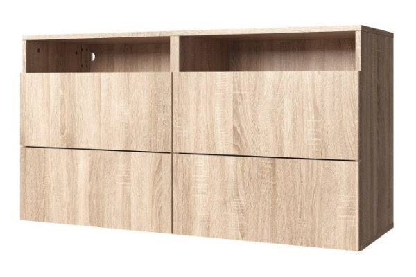 Cabinet 4 drawers and shelf Oscar 120x64 with closers, Sonoma oak