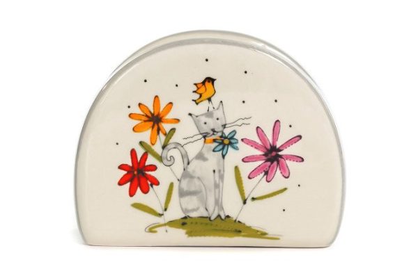 Napkin holder Elrington Gray Cat Ceramics