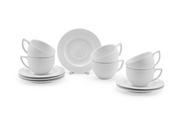 Set of tea pairs Wilmax ENGLAND Julia Vysotskaya 6 persons, 13 pcs., Porcelain