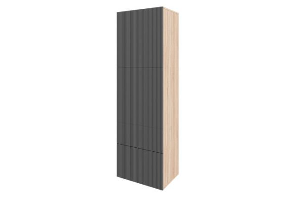 Wardrobe Oscar Amelie 192x60 2 doors and 2 drawers, sonoma oak / graphite wave