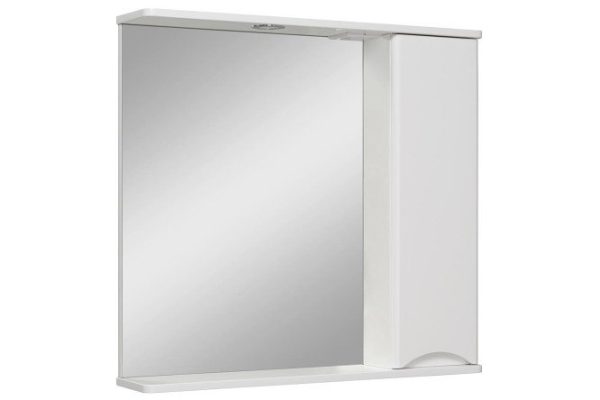 Mirror wall cabinet RUNO Athena 00-00001172 Wall hung, 80x75x16 cm, Right