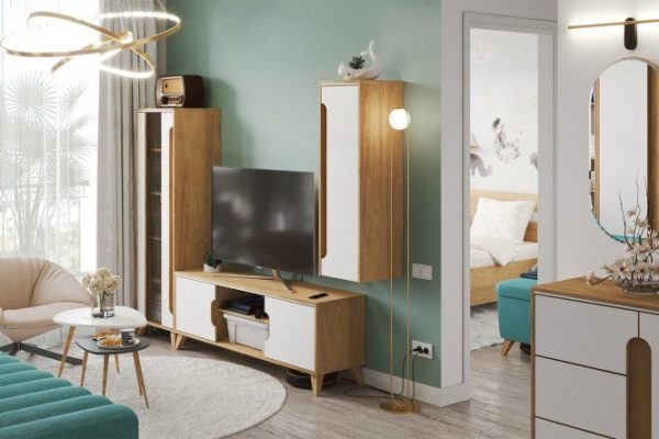 Living room Nova hickory, white