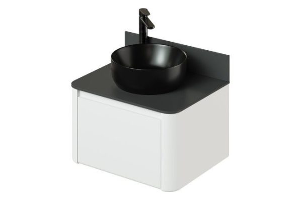 Wall-hung cabinet Pronto 60 cm, frame color white, facade white