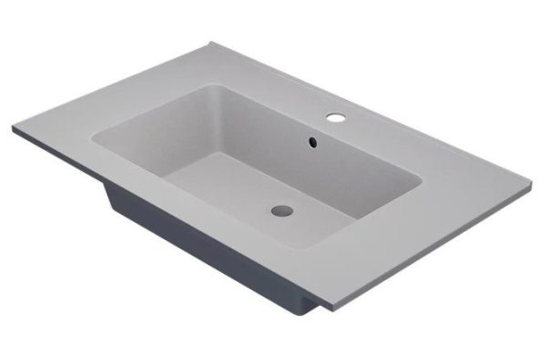 Bathroom sink Parma Quartz 291003005 Semi-recessed, 76.5x15.8x47.5 cm