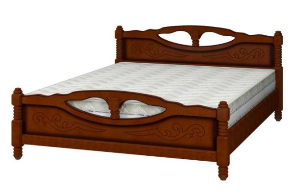 Bed without lifting mechanism Elena 4 color walnut 120x200 cm