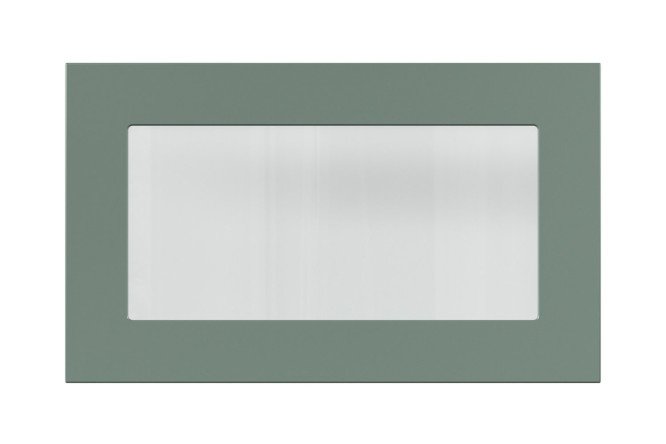 Front for cabinet with Siena glass 59.6x35.6 cm, mint color