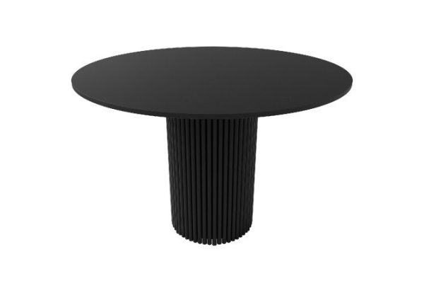 Trubis Wood table with tubular base 120x75x120 cm