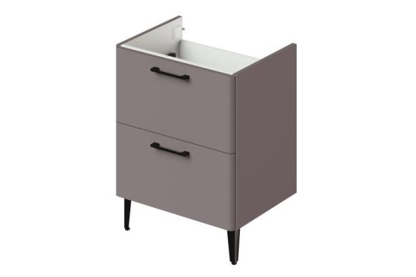 Floor-standing sink cabinet Nais 2.0 59.2 cm, frame color amaretti, facade amaretti