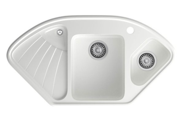 Corner sink with wing GRANFEST Corner GF-C-1040E 103.9x56x19 cm