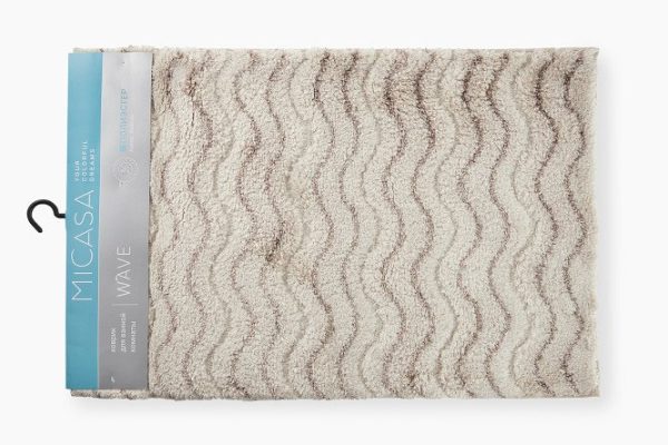 Bathroom rug MICASA Wave 60x90 cm, Polyester