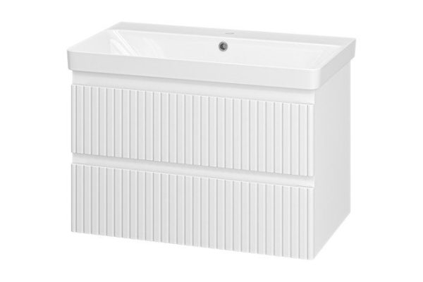 Wall-mounted cabinet Victory 80 VIC-09080-0102Я with 2 drawers 80.5 cm, frame color white, facade white
