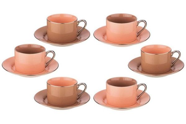 Tea set Lefard Break Time 6 persons, 12 pcs., Porcelain
