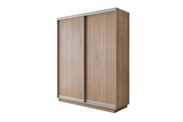 2-door wardrobe Slide-2 180x220x60 cm, Sonoma, silver