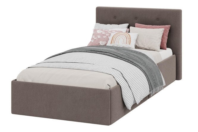 Bed with lifting mechanism Taylor 90x190 cm color beige