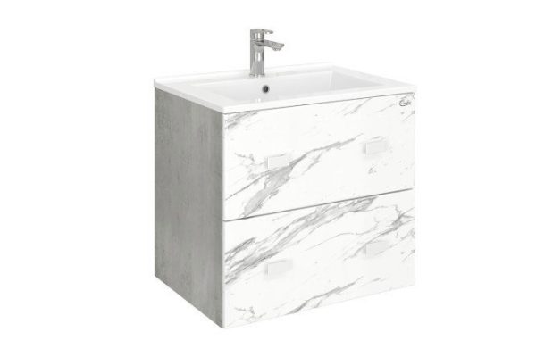 Hanging cabinet ONIKA Marble 106548 65.5 cm, frame color stone concrete, facade marble