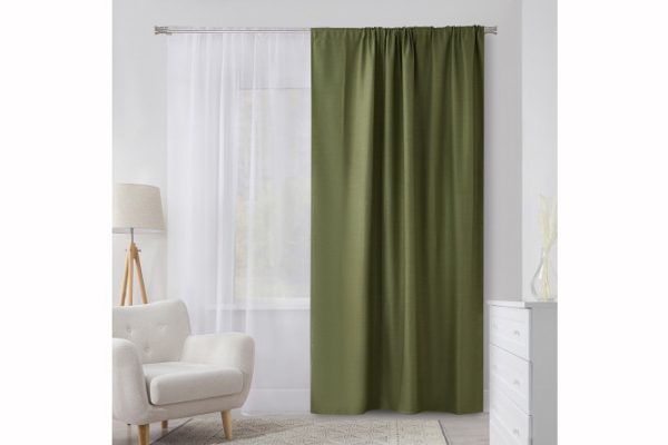 Ribbon curtain ESTUDI BLANCO Dafne 200x280 cm, 1 piece, green