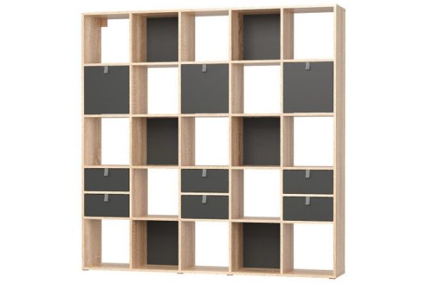 Rack 25 sections Bricks sonoma oak / anthracite