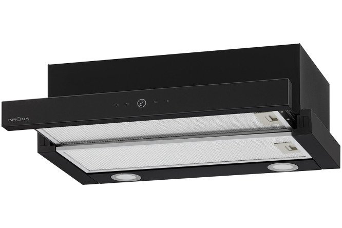 Hood KRONAsteel Kamilla KRHD251 T SENSOR MAX 600 Black color black, 59.7x20x31.8 cm