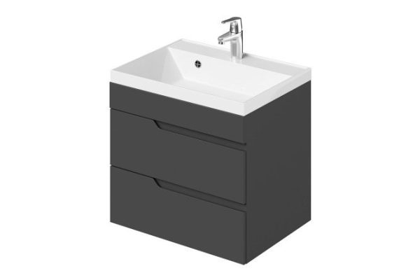 Hanging cabinet Sky 60 cm, frame color graphite, facade graphite